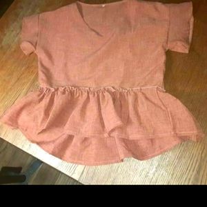 Burnt orange cropped top with cinched waist